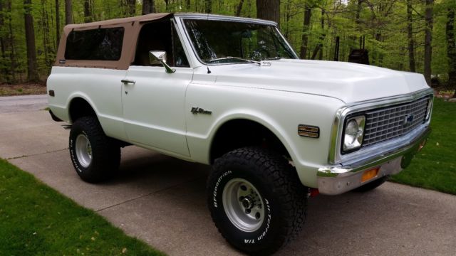 1972 White Chevrolet Blazer RETRACTABLE SOFT TOP