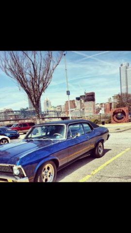 1972 BLUE / BLACK MARBLE Chevrolet Nova Coupe