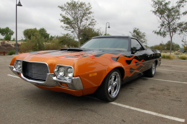 1972 Black With Flames Ford Ranchero Pick Up