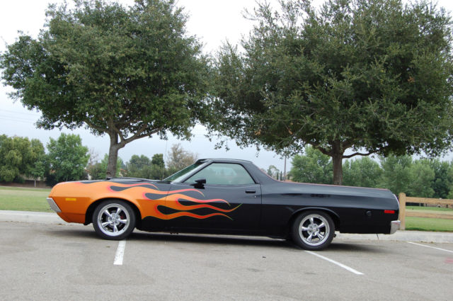 1972 Black With Flames Ford Ranchero Pick Up