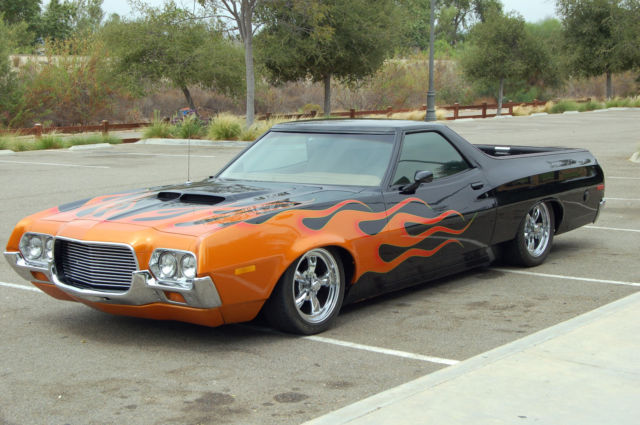 1972 Black With Flames Ford Ranchero Pick Up