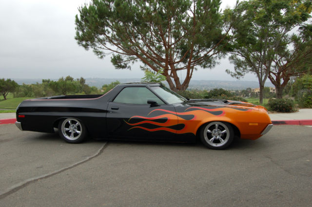 1972 Black With Flames Ford Ranchero Pick Up