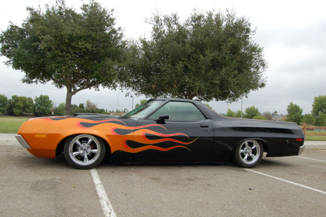 1972 Black With Flames Ford Ranchero Pick Up