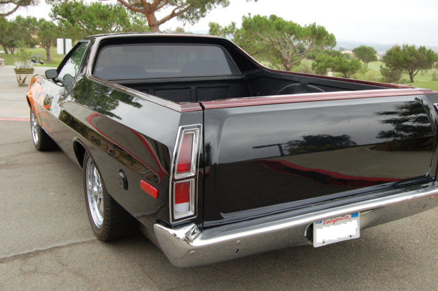 1972 Black With Flames Ford Ranchero Pick Up