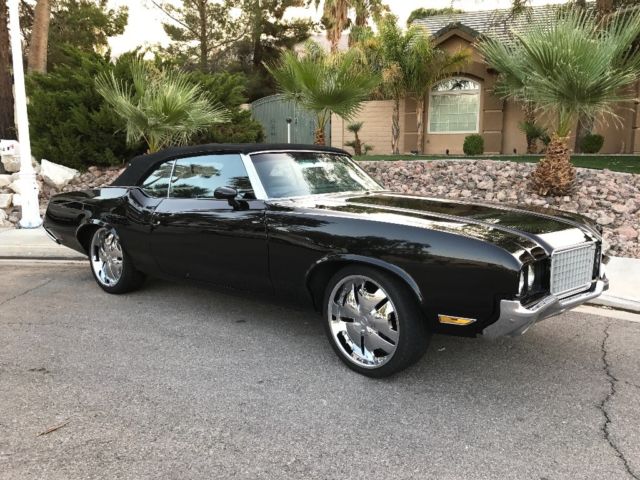 1972 Black Oldsmobile Cutlass Convertible