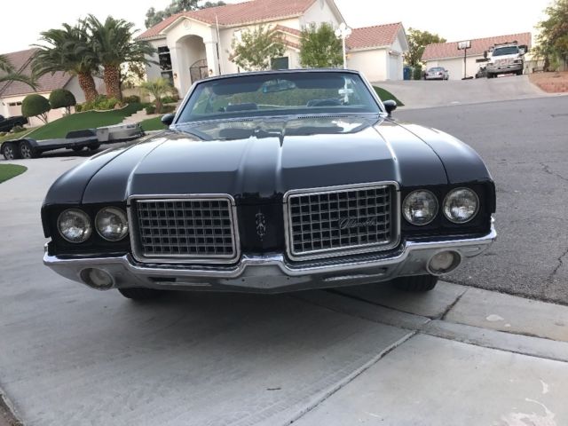 1972 Black Oldsmobile Cutlass Convertible