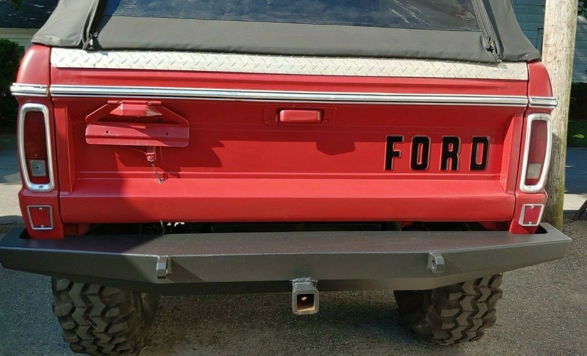 1972 Red Ford Bronco Half Cab / Convertible