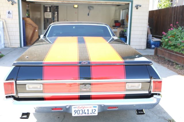1972 Black / Red Chevrolet El Camino Pickup