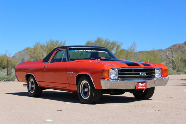 1972 Orange Chevrolet El Camino Pickup (Truck)
