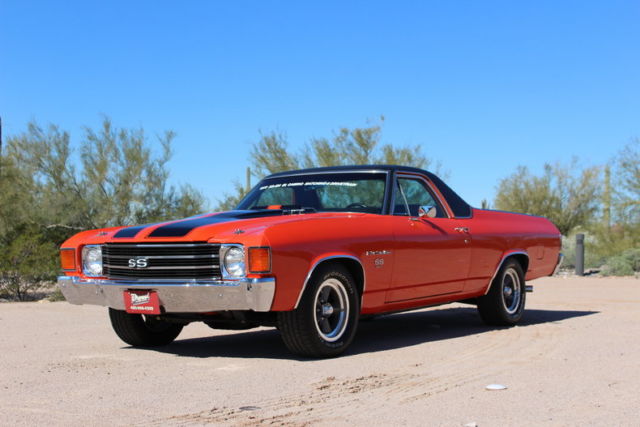 1972 Orange Chevrolet El Camino Pickup (Truck)