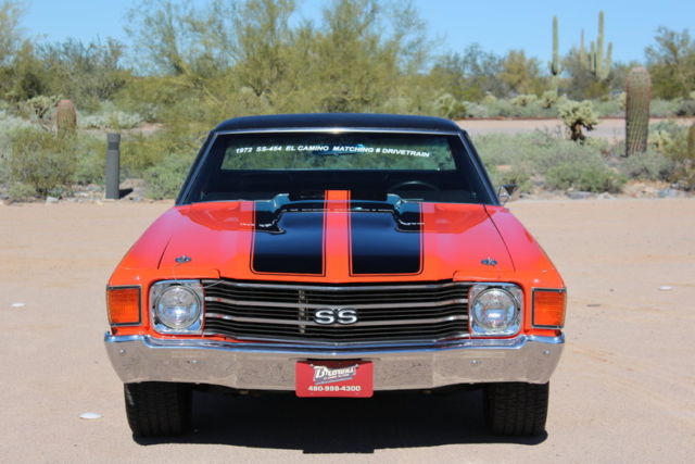 1972 Orange Chevrolet El Camino Pickup (Truck)