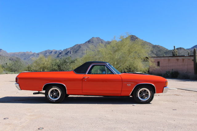1972 Orange Chevrolet El Camino Pickup (Truck)