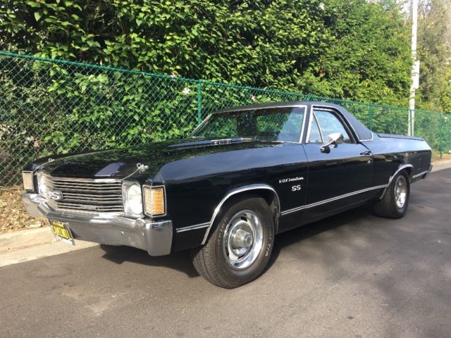1972 Black Chevrolet El Camino 2 DR Pickup