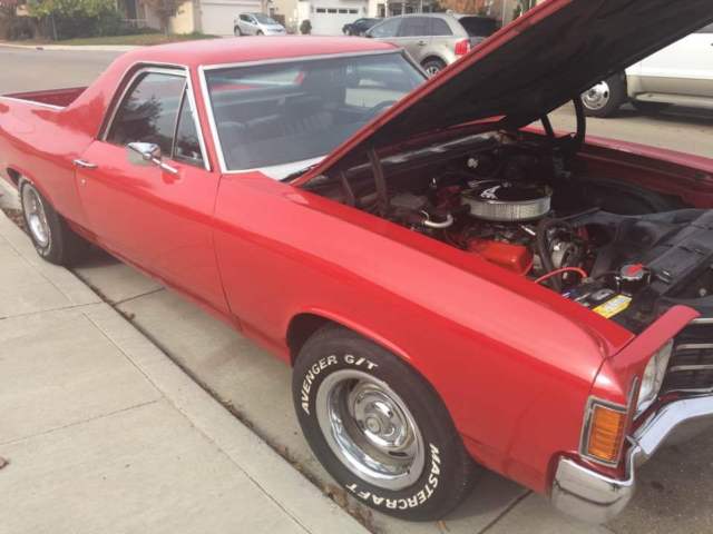 1972 Orange Chevrolet El Camino Cab Pickup 2 Doors