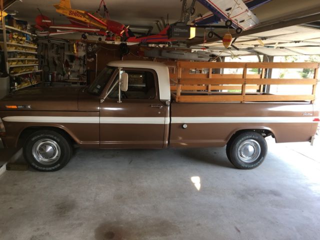 1972 Brown with White Trim CUSTOM Ford F-100 Standard Cab Pickup
