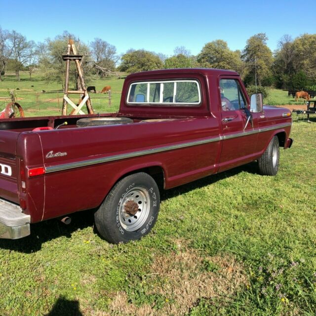 1972 Maroon Ford F-250 Single cab pickup