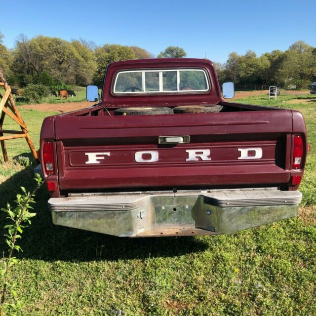 1972 Maroon Ford F-250 Single cab pickup
