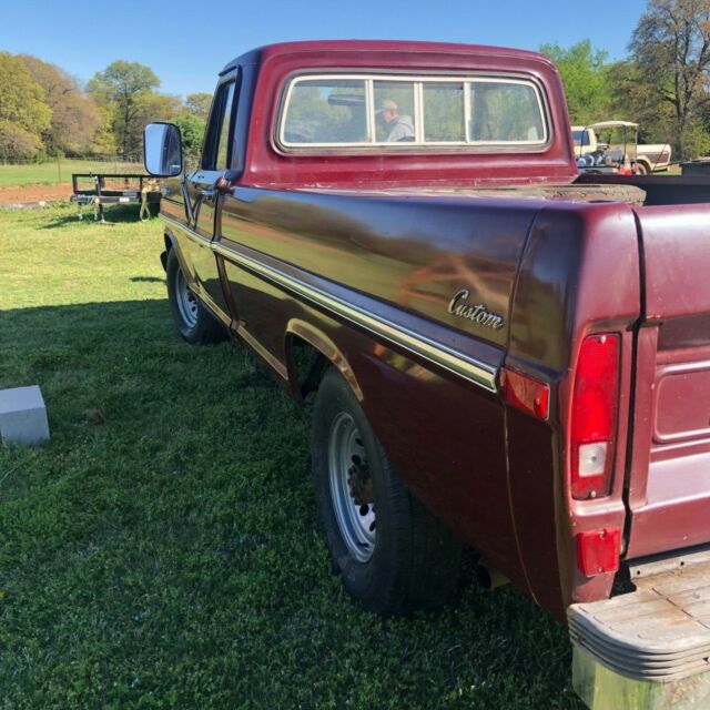 1972 Maroon Ford F-250 Single cab pickup