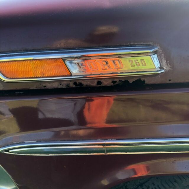 1972 Maroon Ford F-250 Single cab pickup