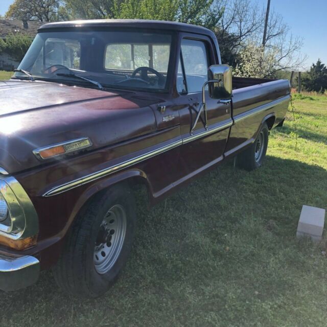 1972 Maroon Ford F-250 Single cab pickup