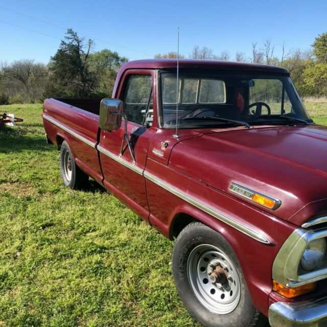 1972 Maroon Ford F-250 Single cab pickup