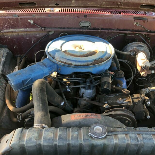 1972 Maroon Ford F-250 Single cab pickup