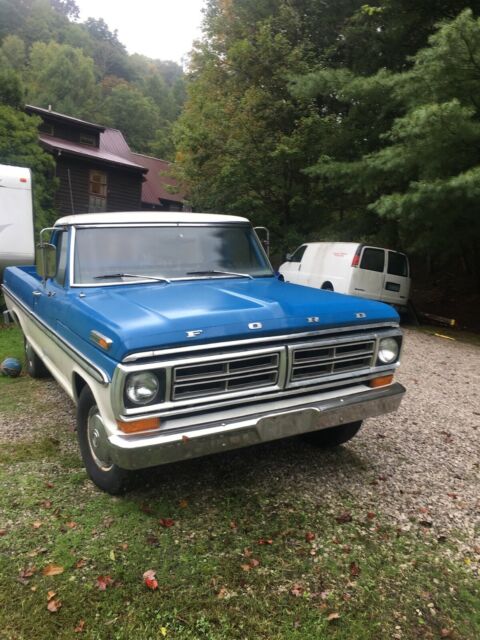 1972 Blue and white Ford F-100 Standard Cab Pickup