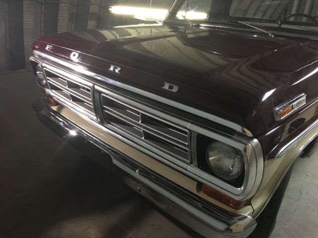 1972 Burgundy Ford F-100 Standard Cab Pickup