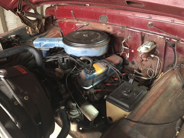 1972 Burgundy Ford F-100 Standard Cab Pickup