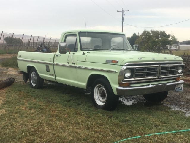 1972 Green Ford F-250 Standard Cab Pickup