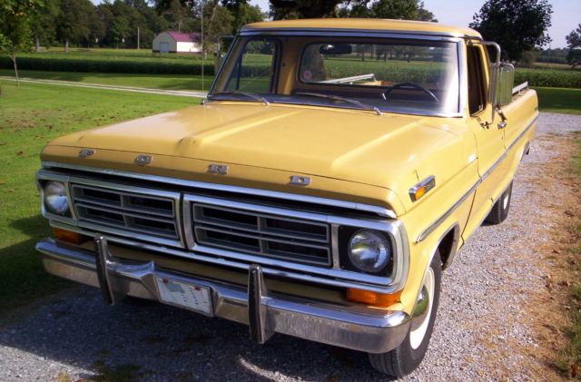 1972 Yellow Ford F-100 Standard Cab Pickup