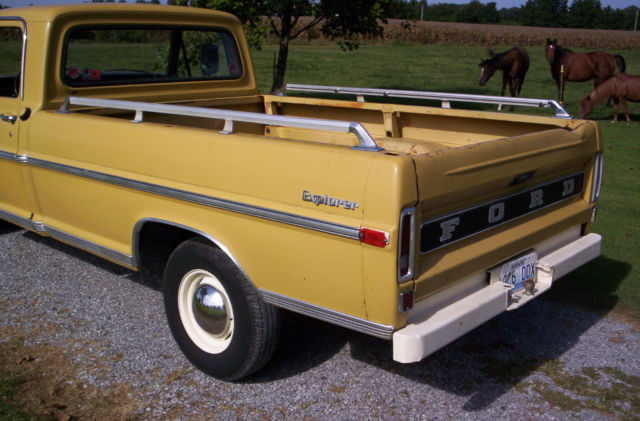 1972 Yellow Ford F-100 Standard Cab Pickup
