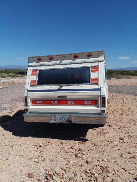1972 Orange and White Ford F-100 Standard Cab Pickup