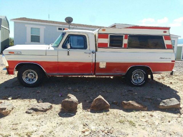 1972 Orange and White Ford F-100 Standard Cab Pickup