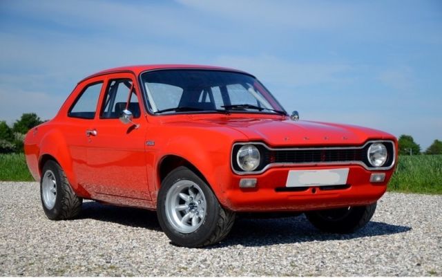 1972 Sunset Red Ford Escort Saloon