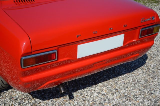 1972 Sunset Red Ford Escort Saloon