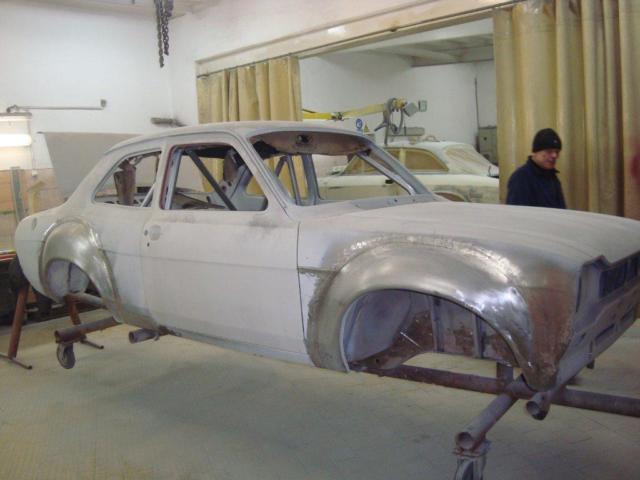 1972 Sunset Red Ford Escort Saloon