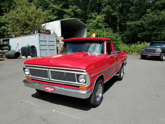 1972 Red Ford F-100 Standard Cab Pickup