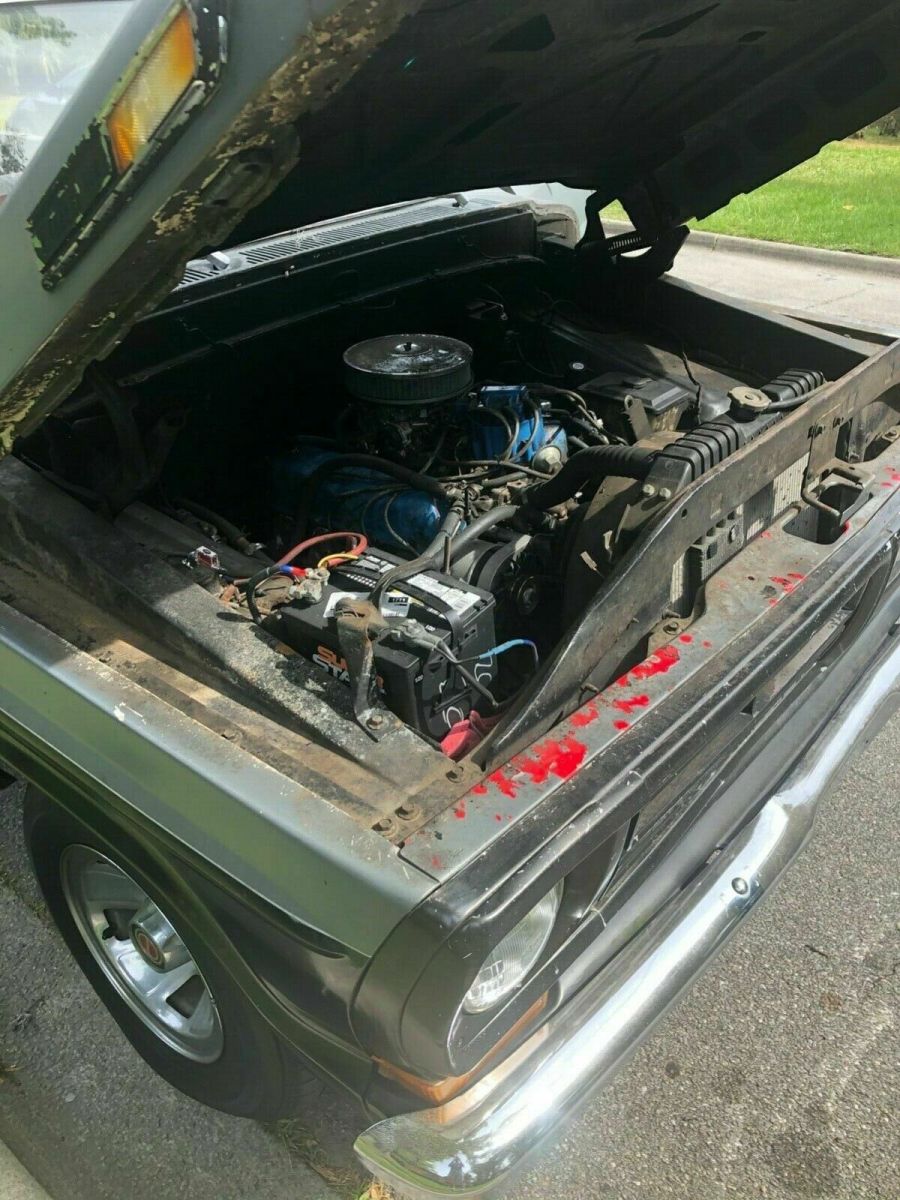 1972 Black Ford F-100 Standard Cab Pickup