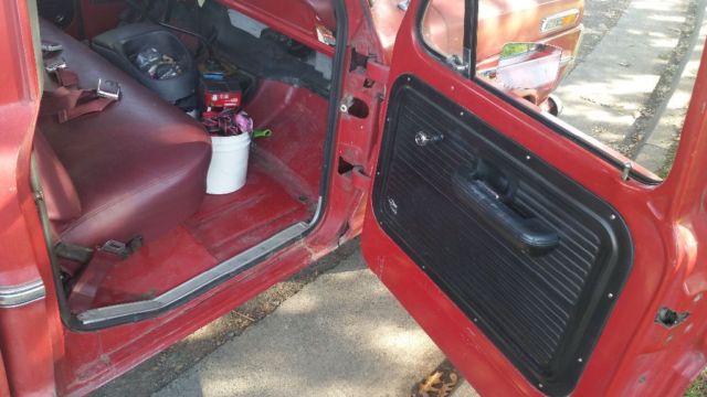 1972 Red Ford F-100 Standard Cab Pickup