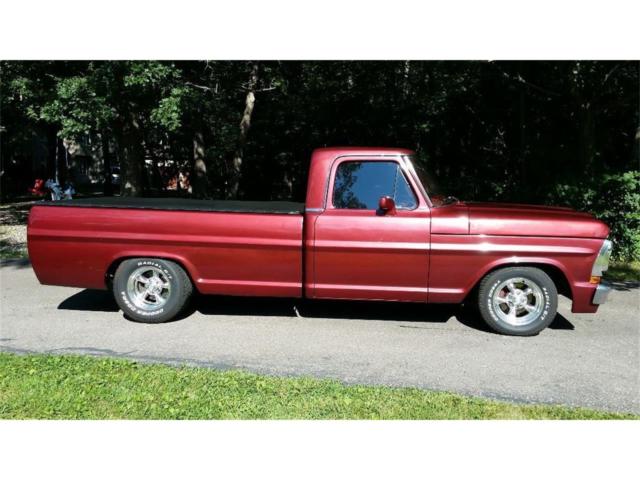1972 Red Ford F-100 Standard Cab Pickup