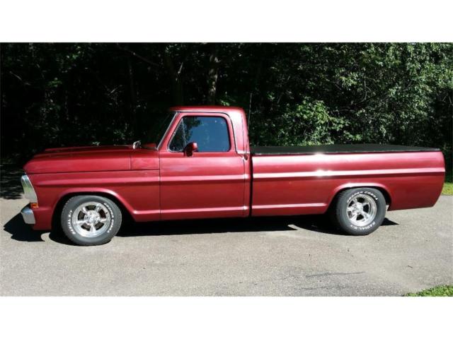 1972 Red Ford F-100 Standard Cab Pickup