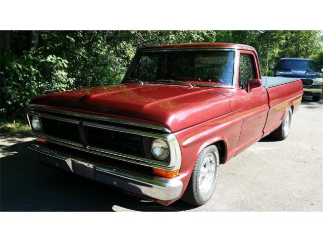 1972 Red Ford F-100 Standard Cab Pickup