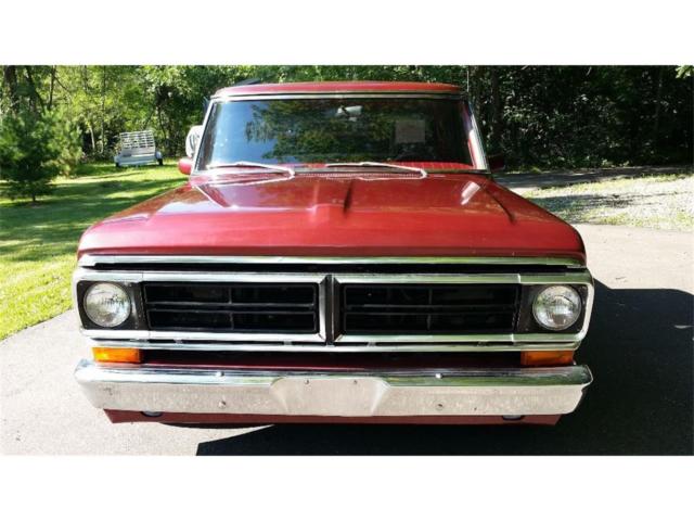 1972 Red Ford F-100 Standard Cab Pickup