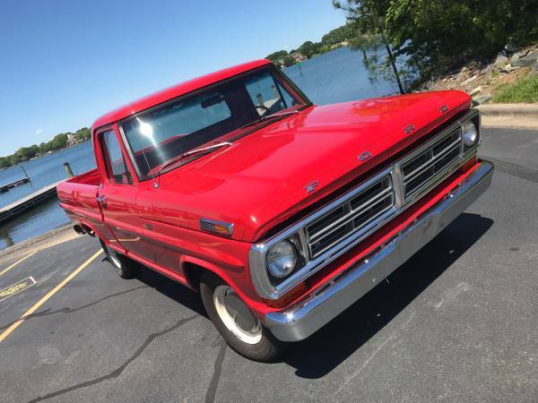 1972 Red Ford F-100 Standard Cab Pickup