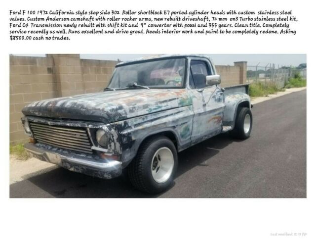 1972 Ford F-100 Standard Cab Pickup