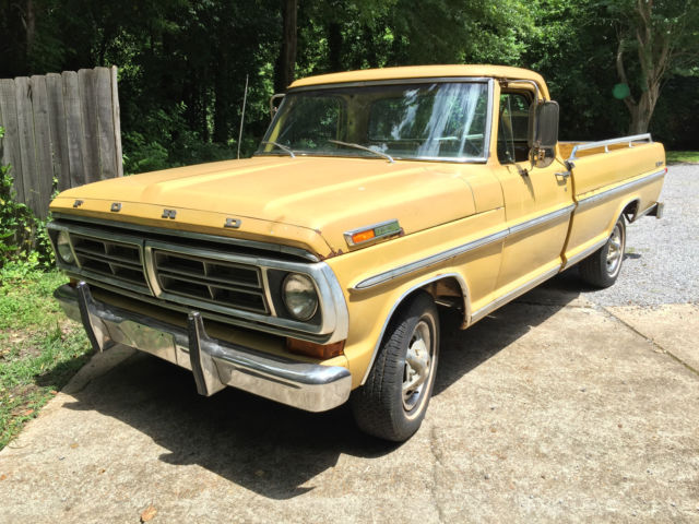 1972 Yellow Ford F-100