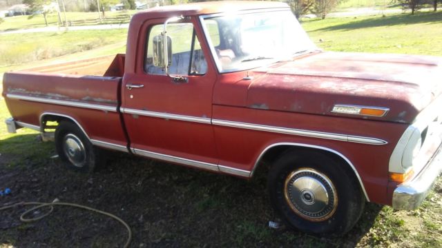 1972 Red Ford F-100 Crew Cab Pickup