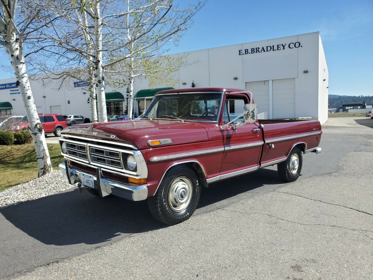 1972 Red Ford F-250 Standard Cab Pickup