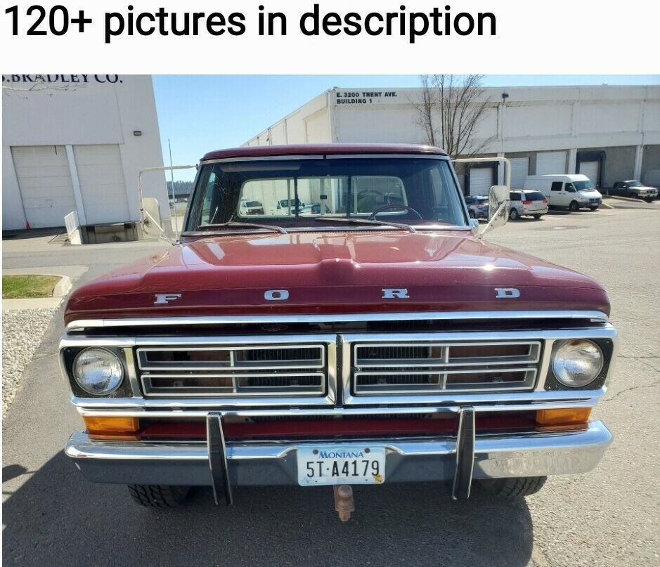 1972 Red Ford F-250 Standard Cab Pickup